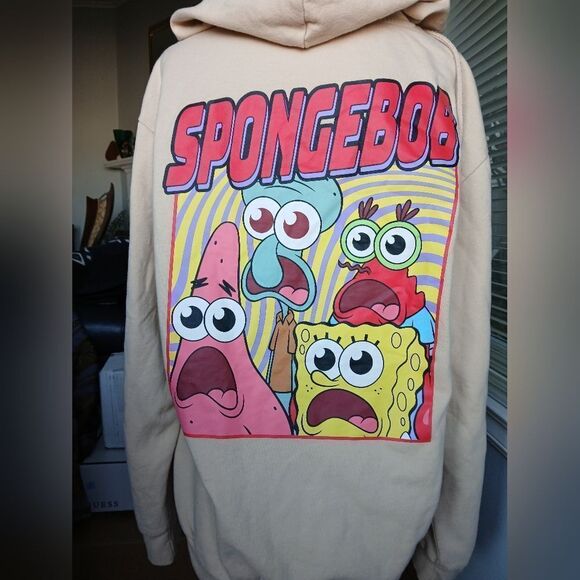 Nickelodeon Spongbob Hoodie Large Back Patch Size XL - Picture 2 of 9